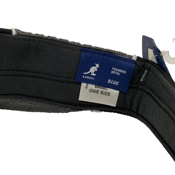 Kangol Performance Sports Visor 90s Hat Black & Gray Adjustable One Size - Picture 6 of 8